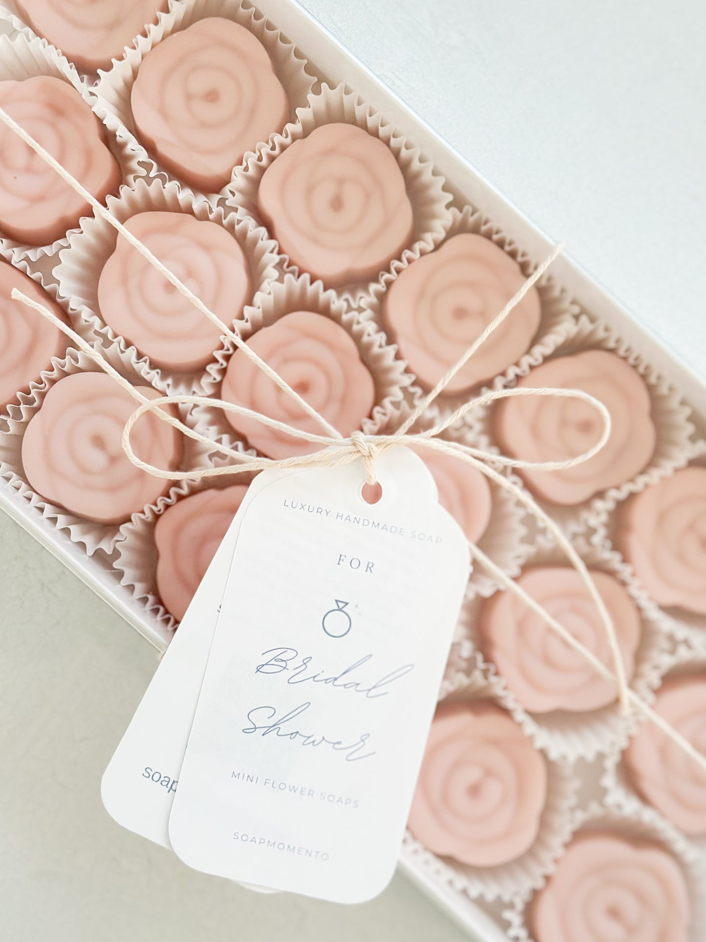 Mini Rose Soap Favors (Set of 20) - weddings, bridal shower, baby shower and more private events