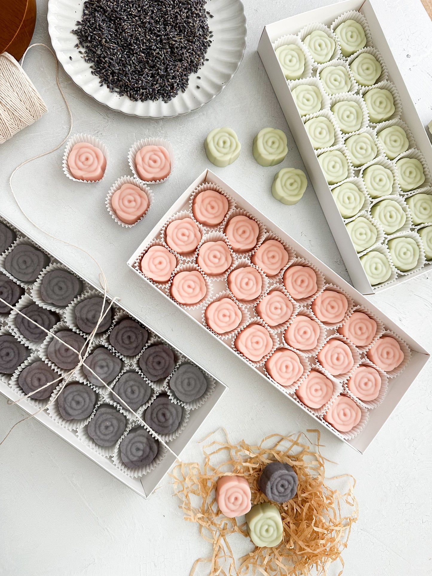 Mini Rose Soap Favors (Set of 20) - weddings, bridal shower, baby shower and more private events