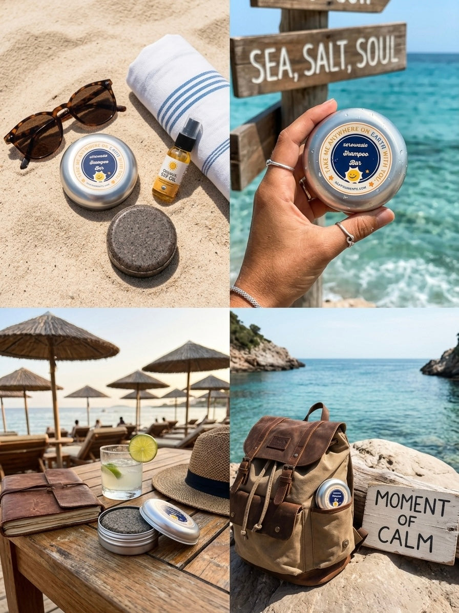 Trave Size Shampoo Bars-Take me anywhere on EARTH with you -Rice Protein + Chaga Mushroom Shampoo Bar