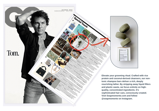 Featured in British GQ! The Story Behind Our Mugwort + Gotu Kola Shampoo Bar