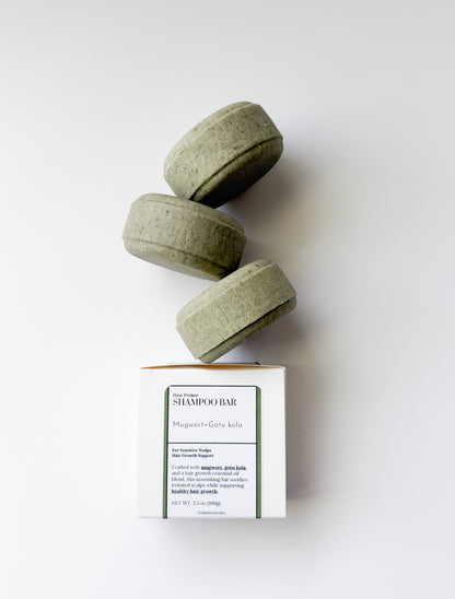 Rice protein Shampoo Bar-Mugwort+Gotu Kola