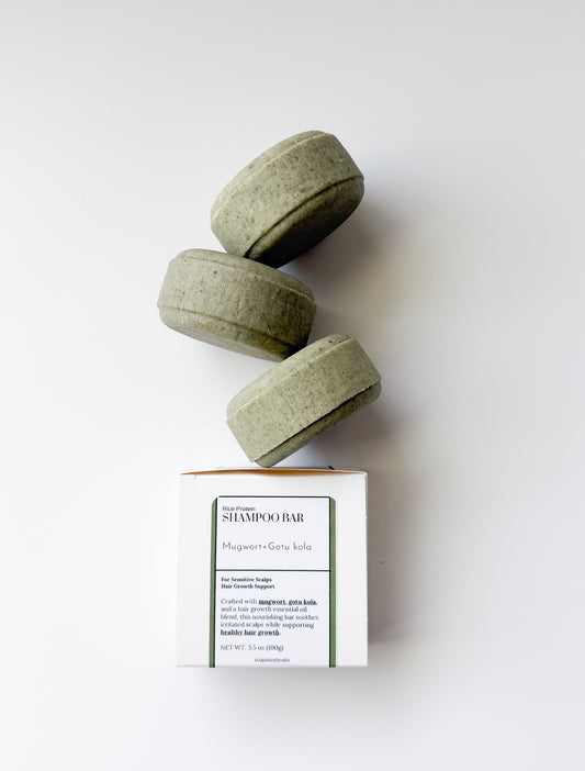 Rice protein Shampoo Bar-Mugwort+Gotu Kola