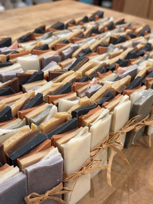 Soap Sample Slices (Set of 7 slices, assorted) - single uses, travel soaps, party favors, soap samples