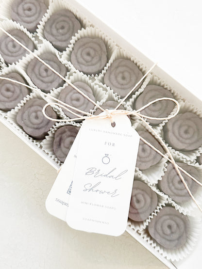 Mini Rose Soap Favors (Set of 20) - weddings, bridal shower, baby shower and more private events