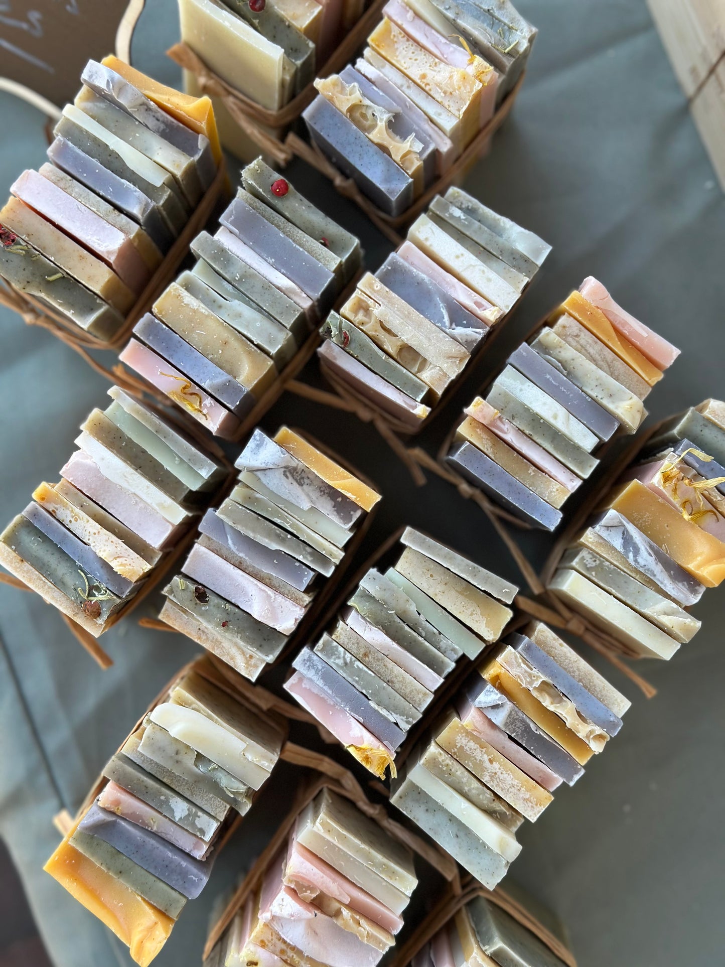 Soap Sample Slices (Set of 7 slices, assorted) - single uses, travel soaps, party favors, soap samples