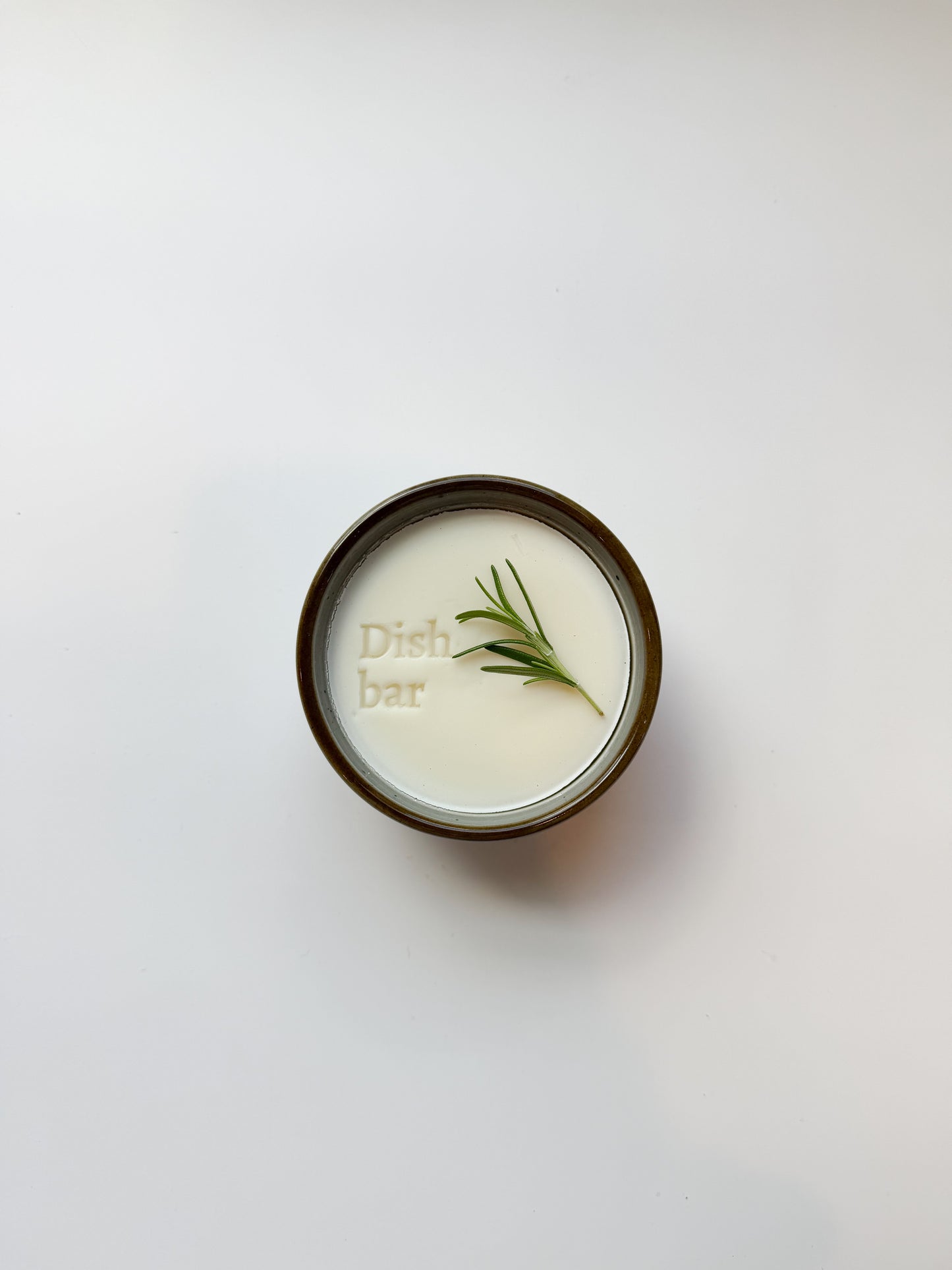 Non-toxic Solid Dish Soap in a Granite Gray Porcelain Bowl
