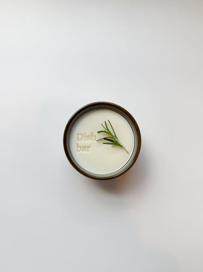 Non-toxic Solid Dish Soap in a Granite Gray Porcelain Bowl