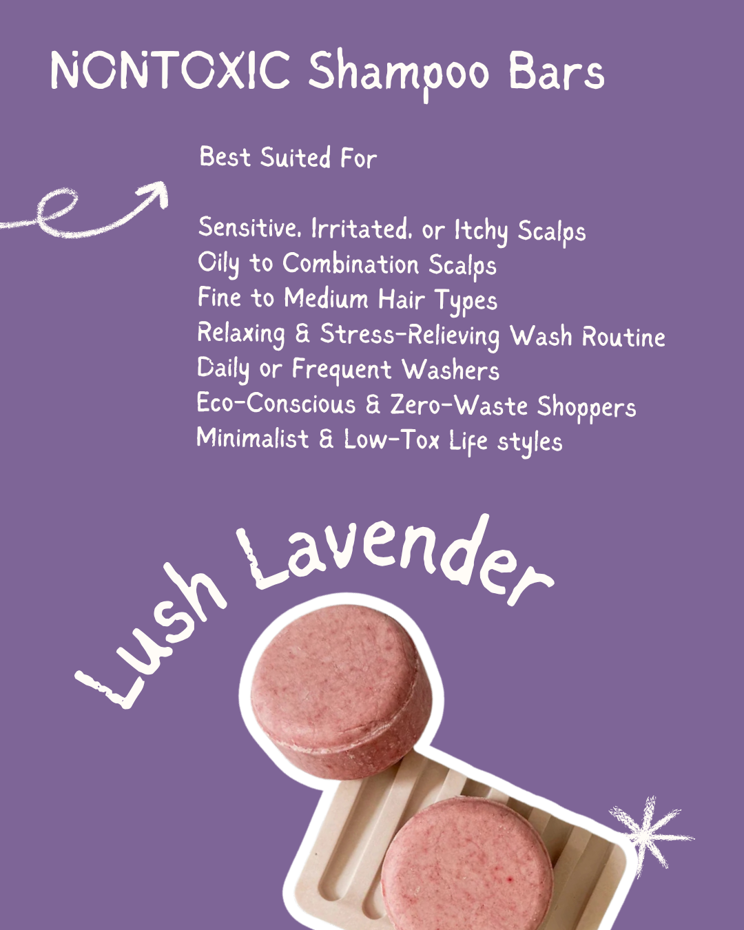 Lush Lavender-Rice protein Shampoo Bar