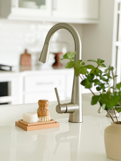 Non-toxic Solid Dish Soap in a White Ramekin Bowl